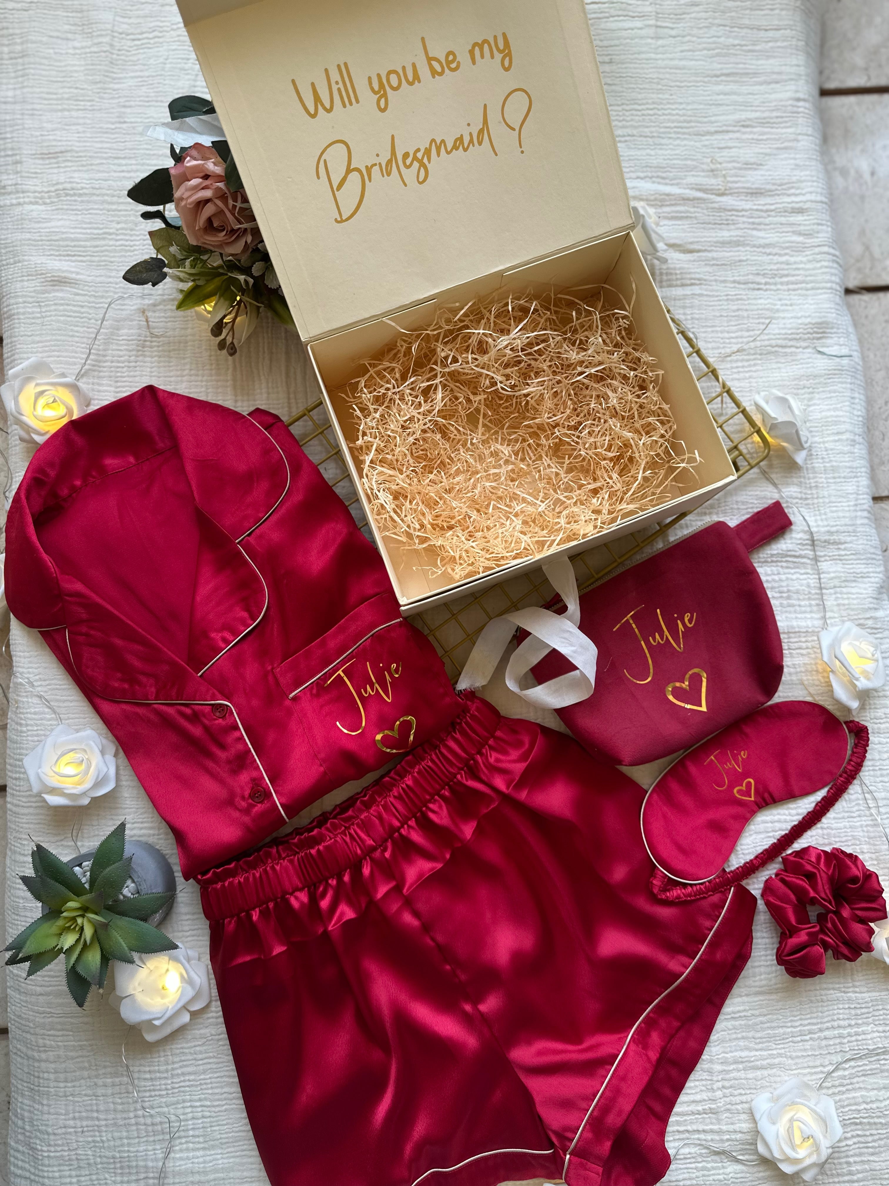Personalized Ivory Gold Proposal Box