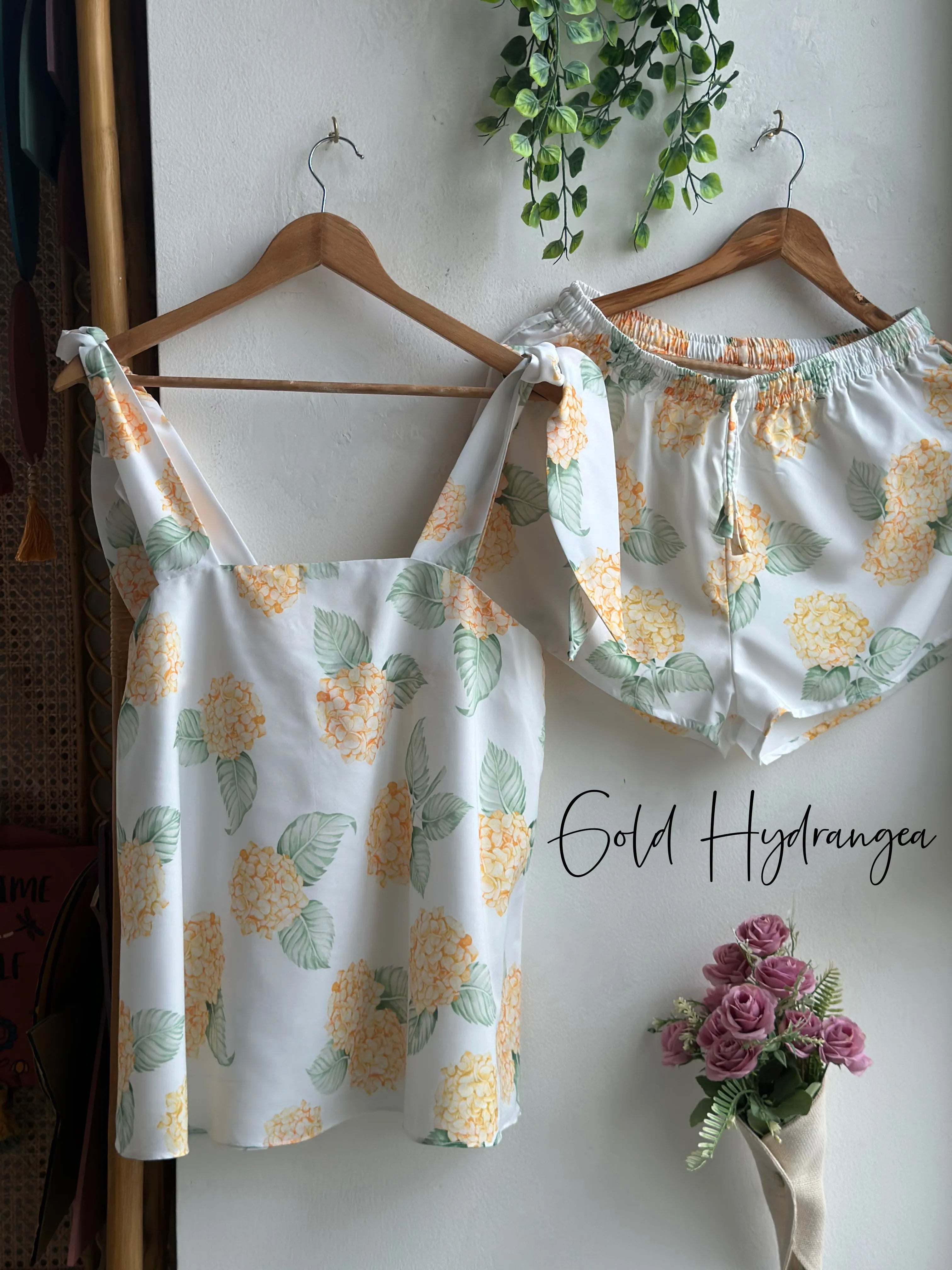Bow Tie-Knot - Makeup Tank Hydrangea Pjs
