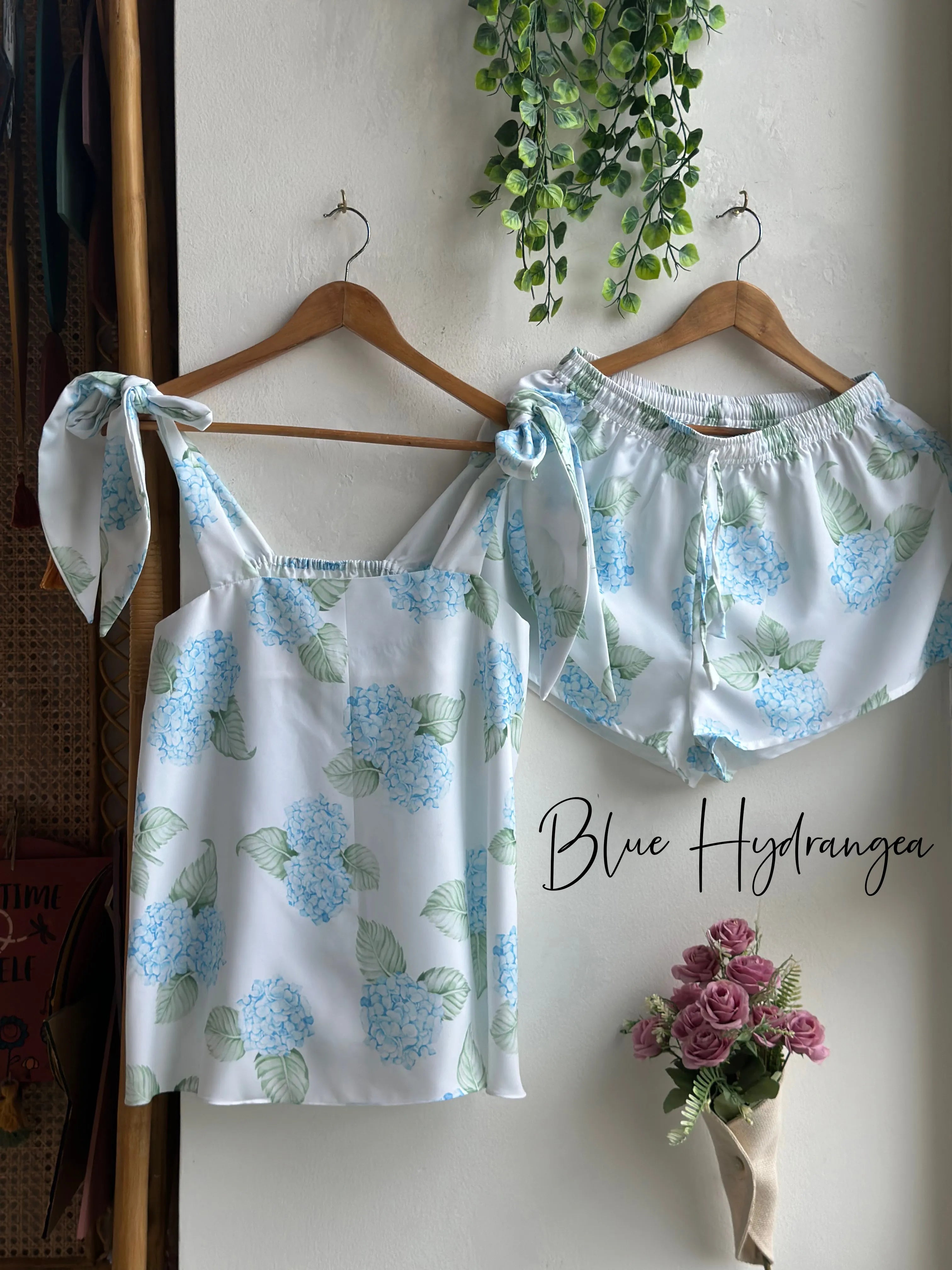 Bow Tie-Knot - Makeup Tank Hydrangea Pjs