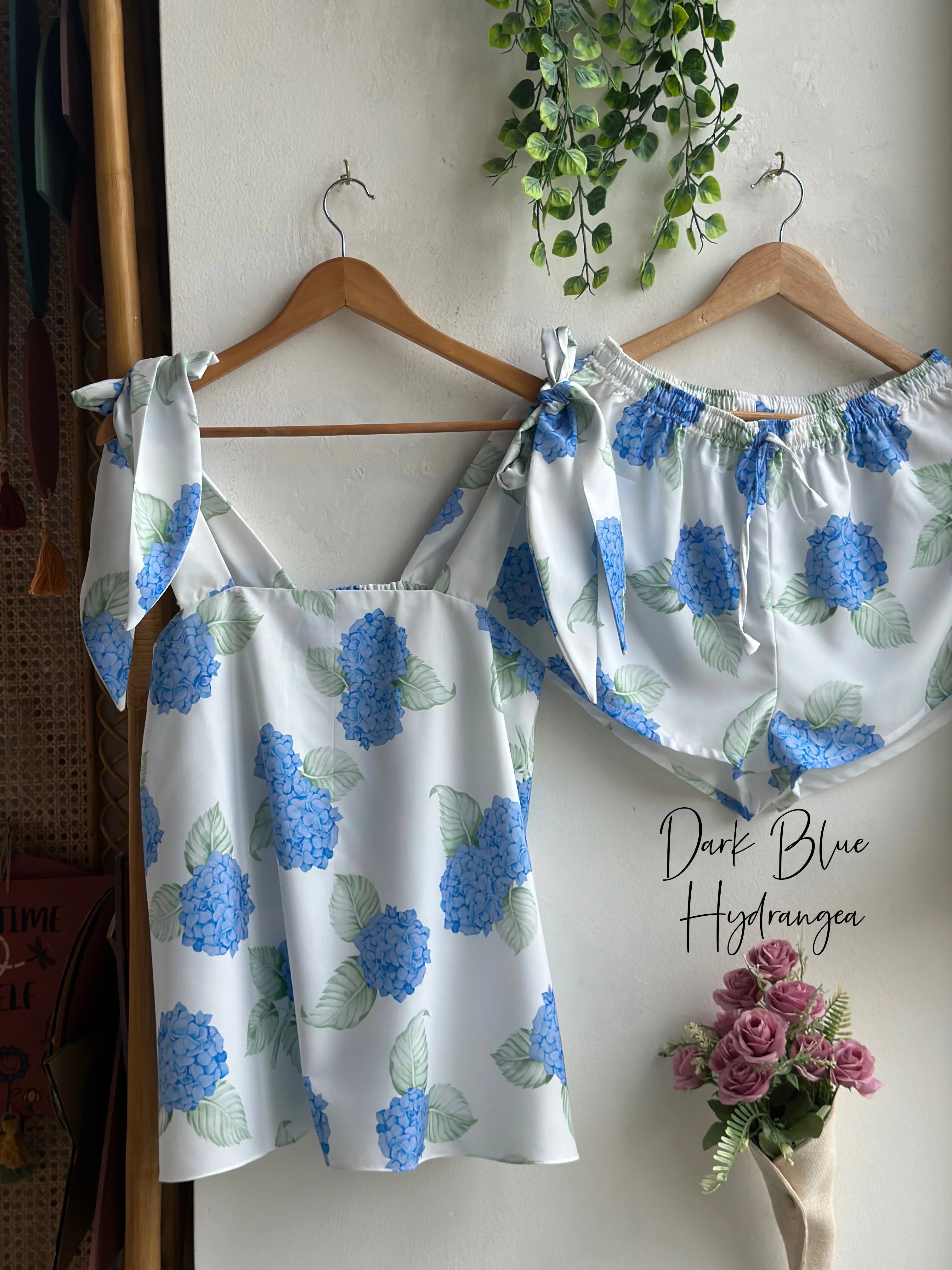 Bow Tie-Knot - Makeup Tank Hydrangea Pjs