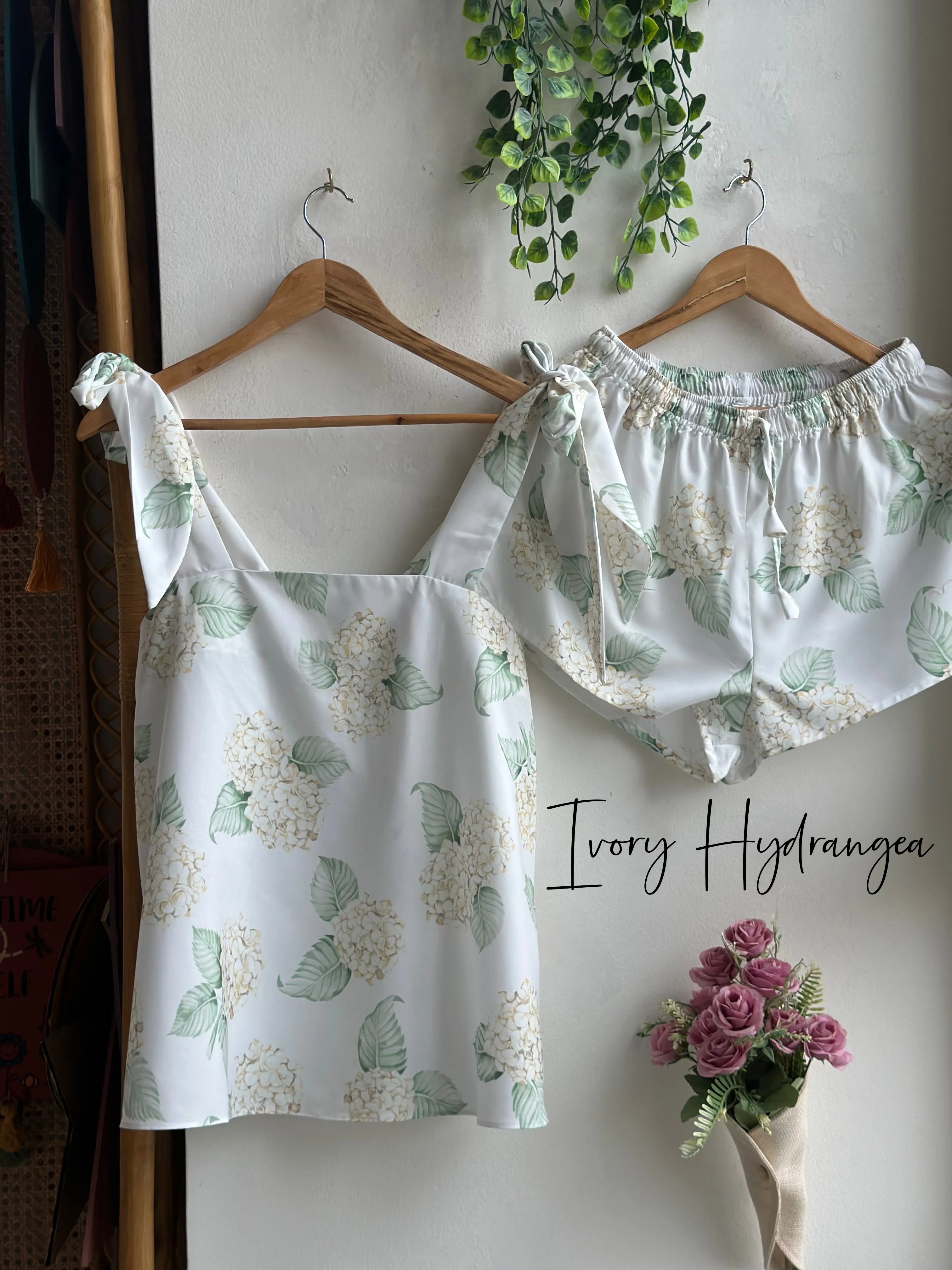 Bow Tie-Knot - Makeup Tank Hydrangea Pjs