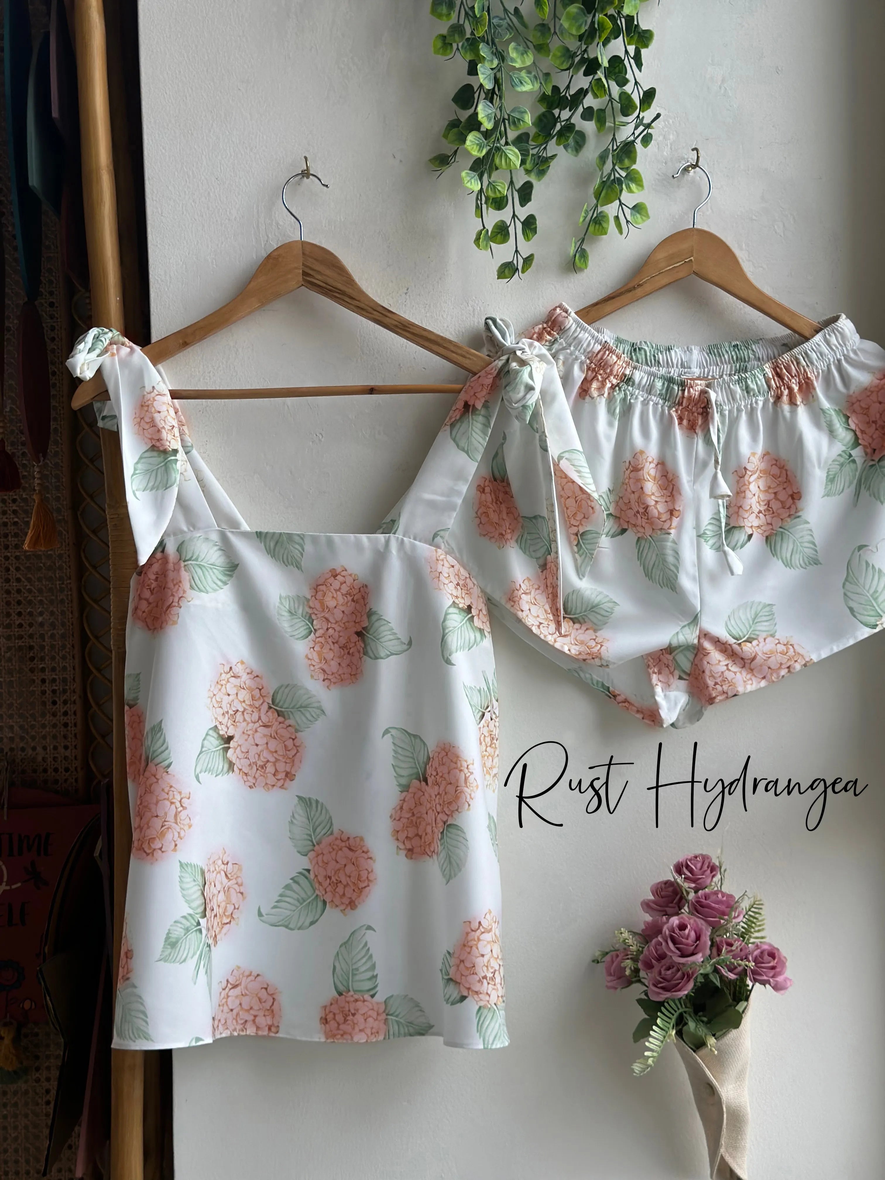 Bow Tie-Knot - Makeup Tank Hydrangea Pjs