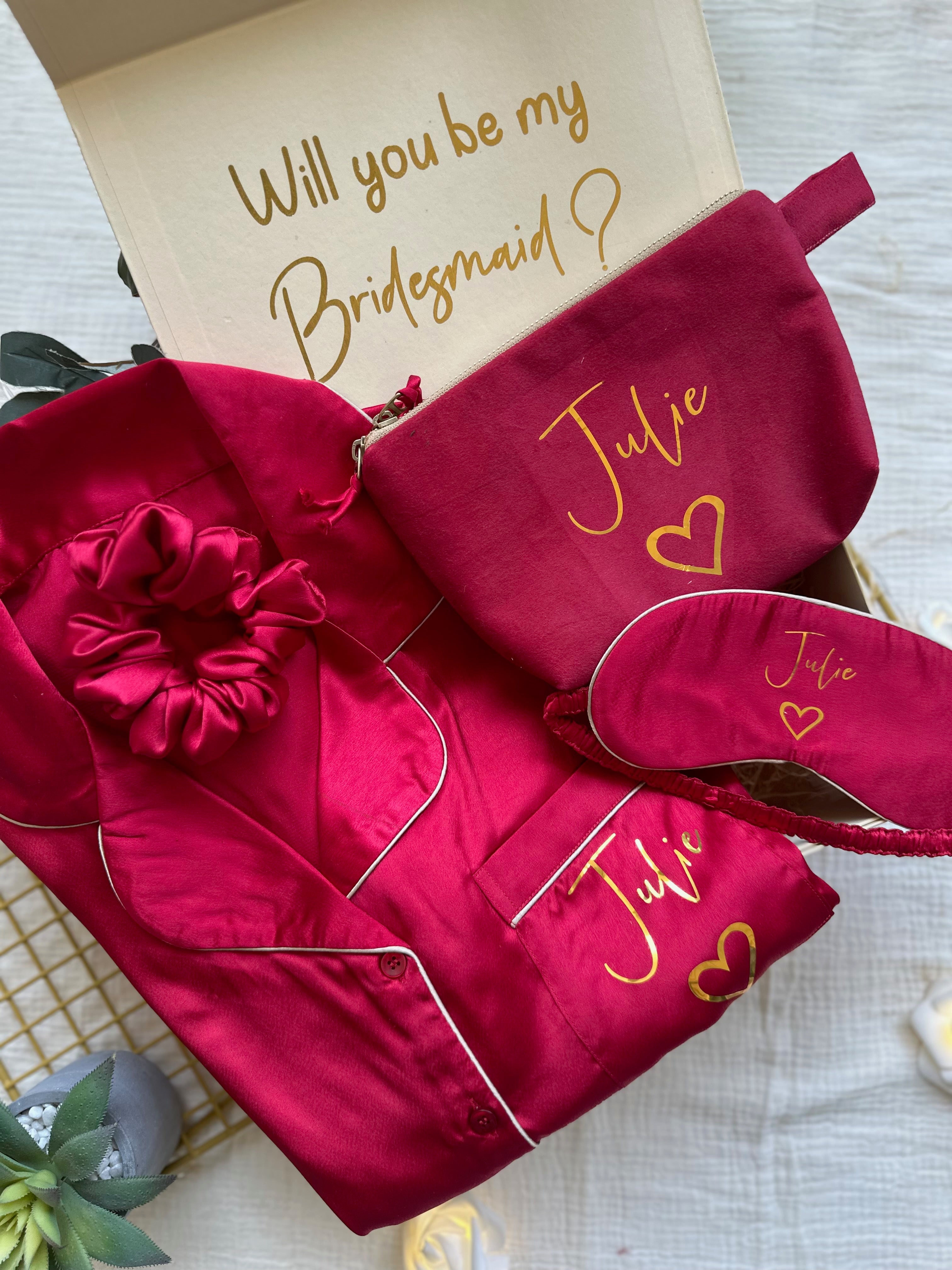 Personalized Ivory Gold Proposal Box