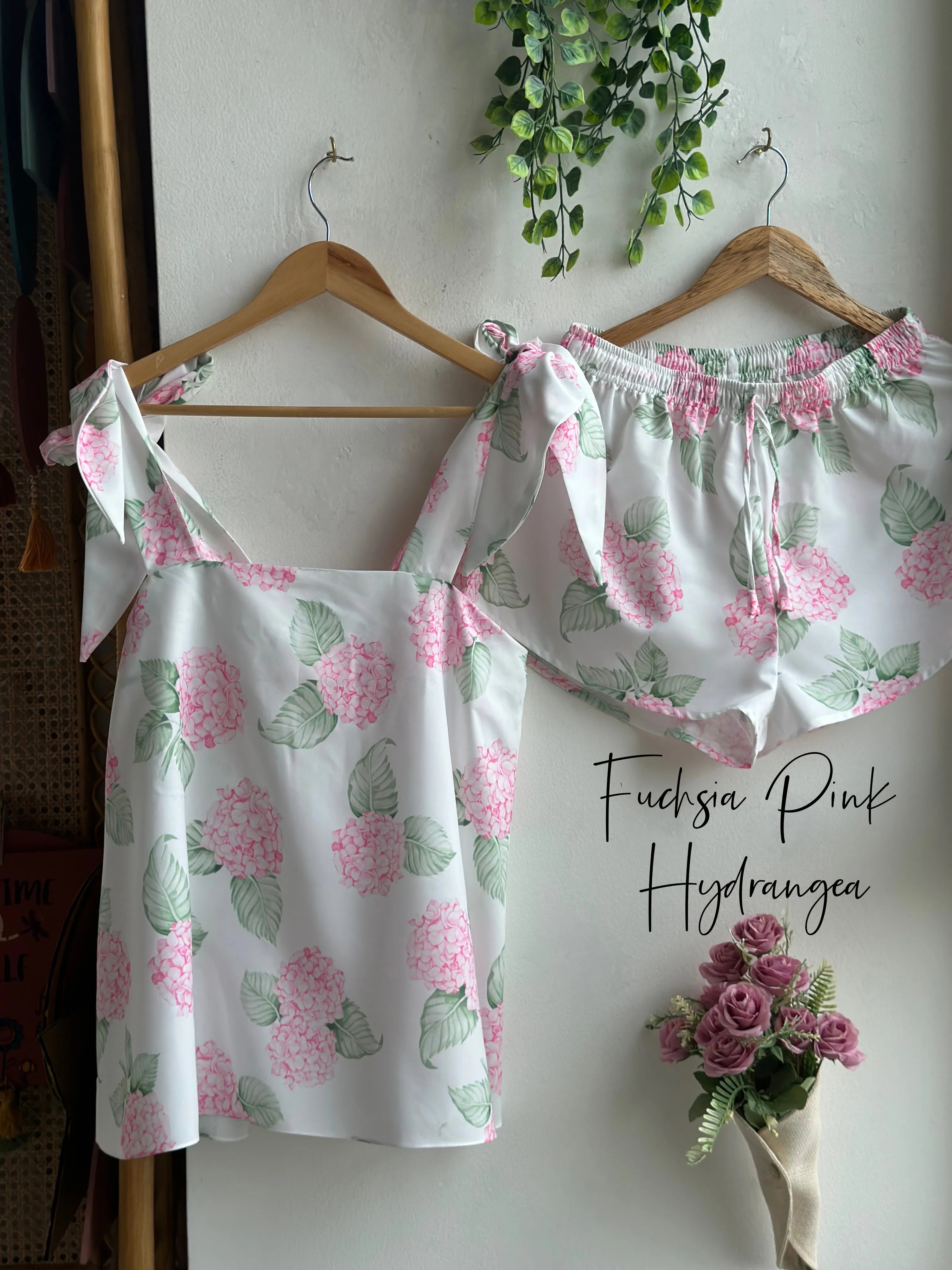 Bow Tie-Knot - Makeup Tank Hydrangea Pjs