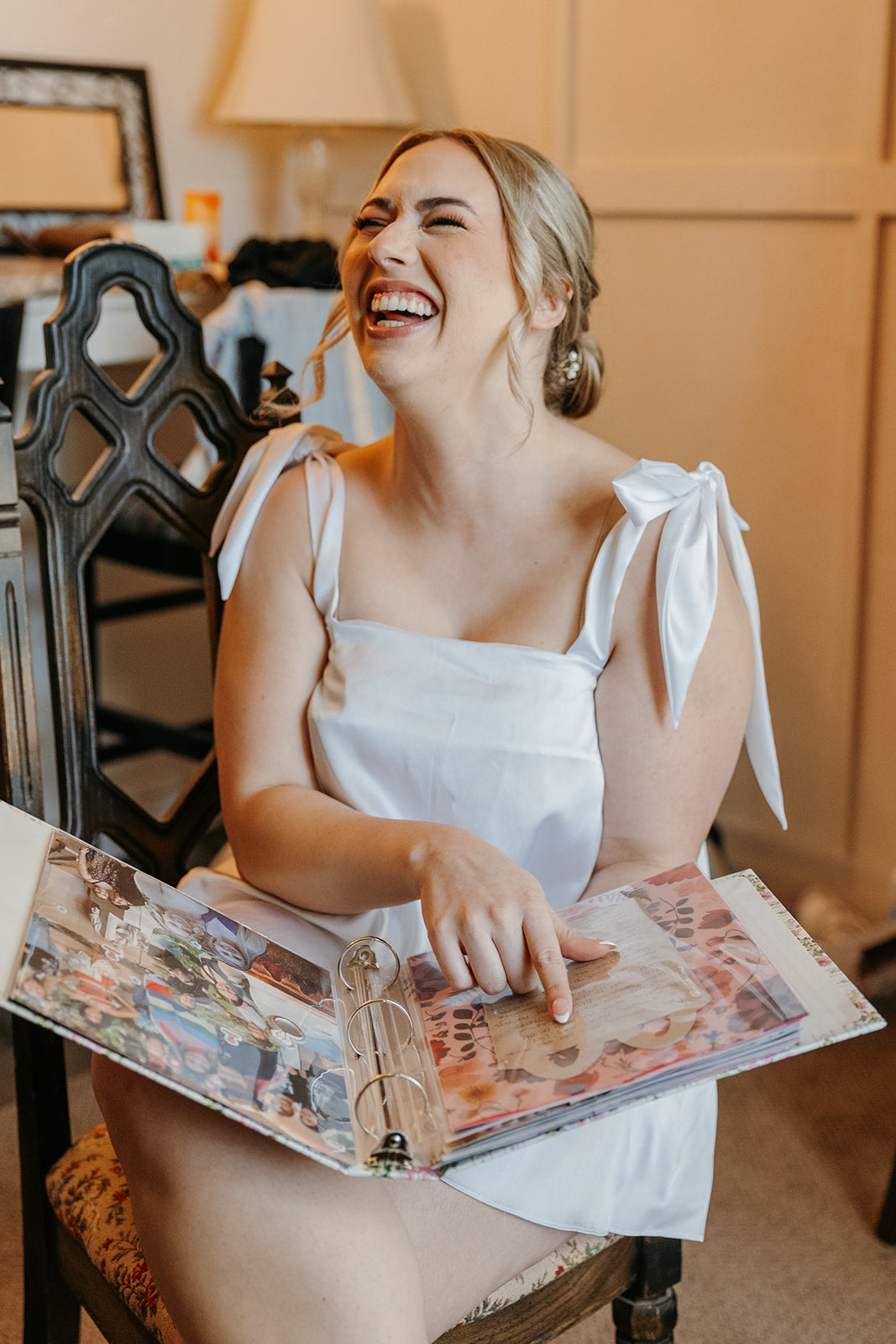 Bridal Bow Tie-Knot - Makeup Tank Silk Pjs