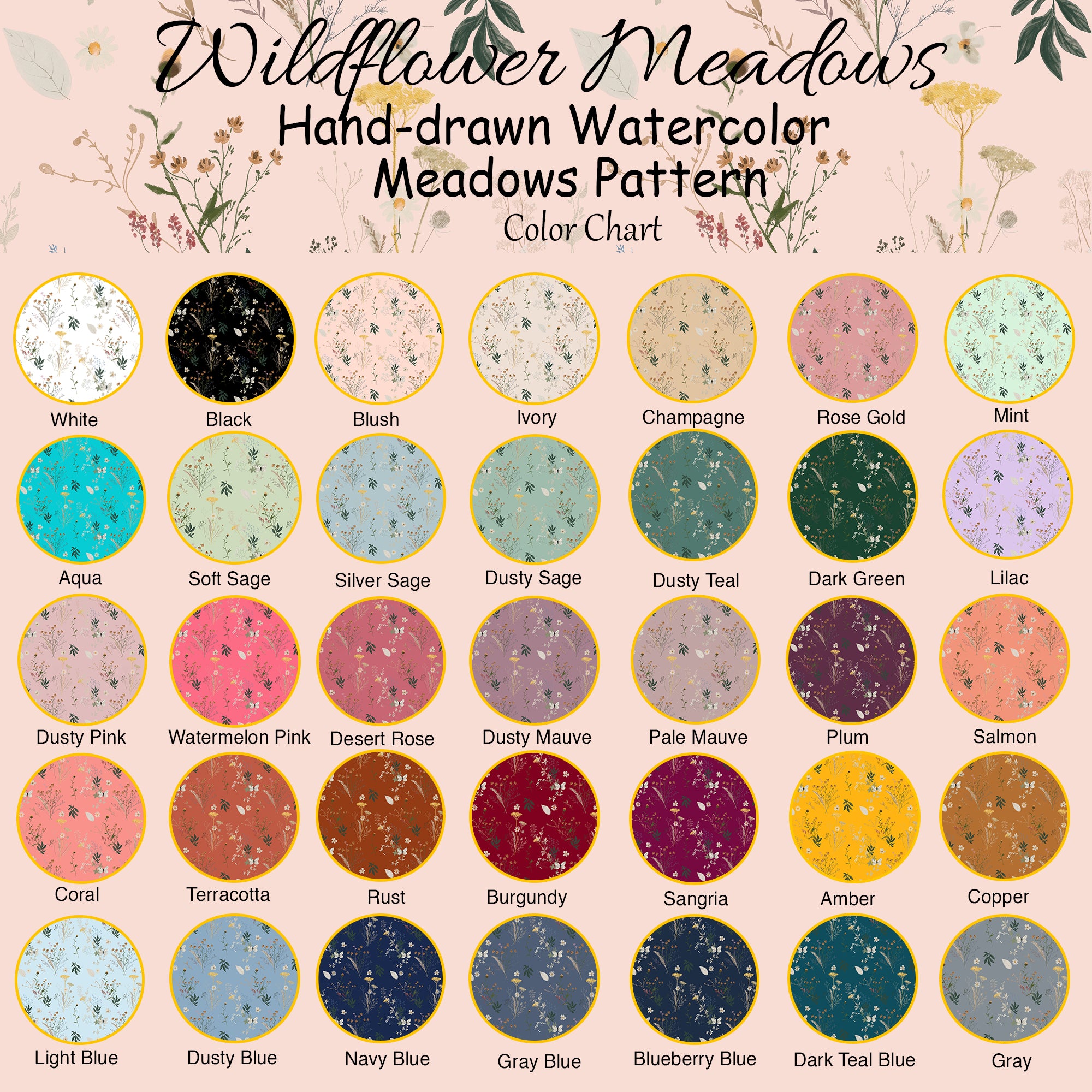 Wildflower Meadows - Notched Collar Button-Down PJs
