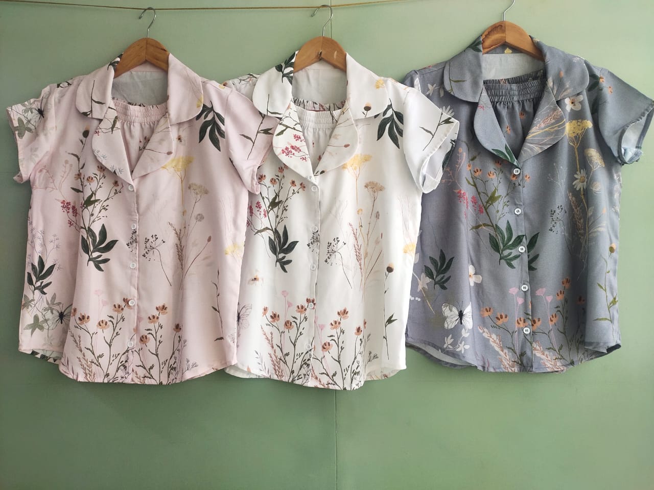 Wildflower Meadows - Notched Collar Button-Down PJs