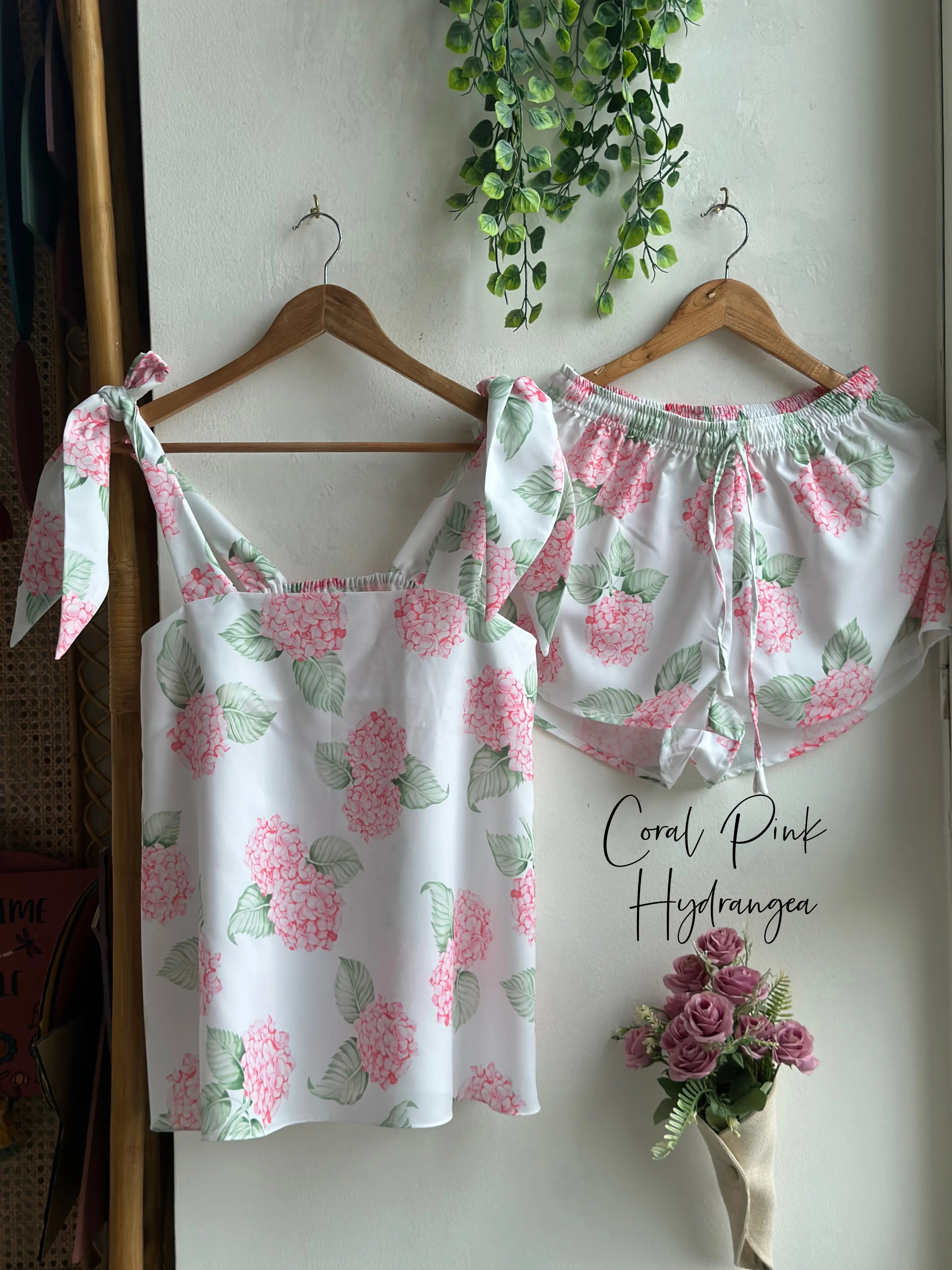 Bow Tie-Knot - Makeup Tank Hydrangea Pjs