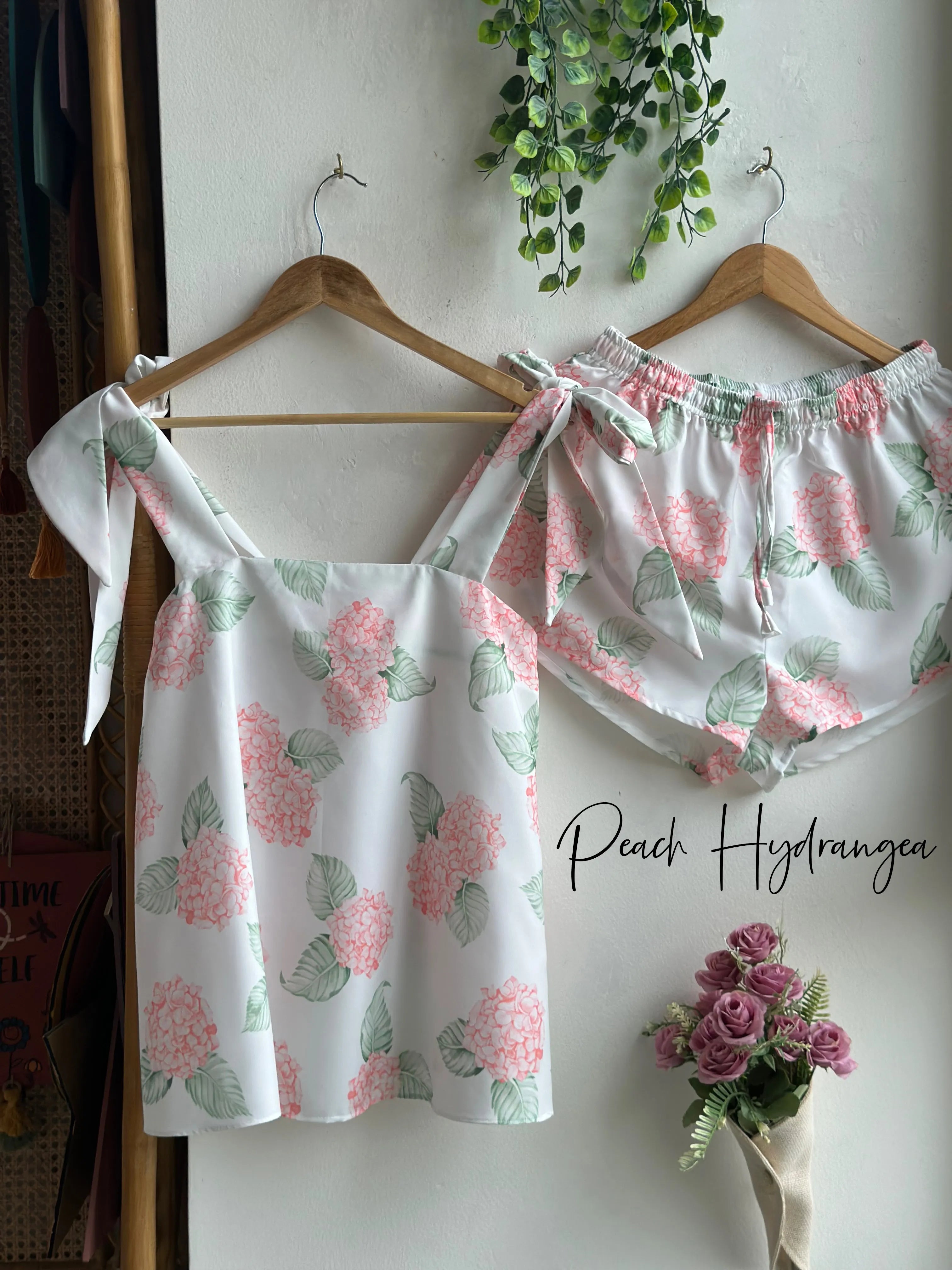 Bow Tie-Knot - Makeup Tank Hydrangea Pjs