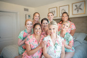 Tropical Flowers - Notched Collar Button-Down PJs